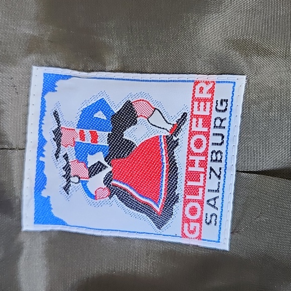 Gollhofer Salzburg Brown Wool Tyrolean Jacket Gray Trim Size US 50 Oktoberfest - Picture 4 of 11
